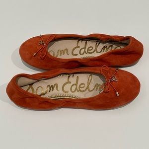 Sam Edelman Felicia Ballet Flat - Orange Rust Suede